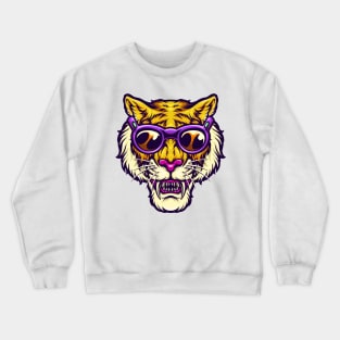 purple fans tiger Crewneck Sweatshirt